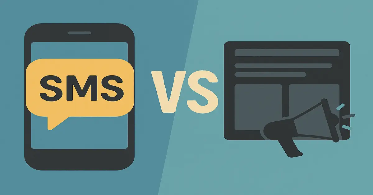 مقایسه سامانه پیامکی با تبلیغات شبکه‌های اجتماعی